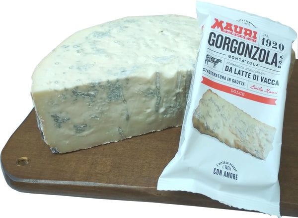 Gorgonzola Dolce DOP 200 gr packaging – 8 pcs x case – 1.6 kg box