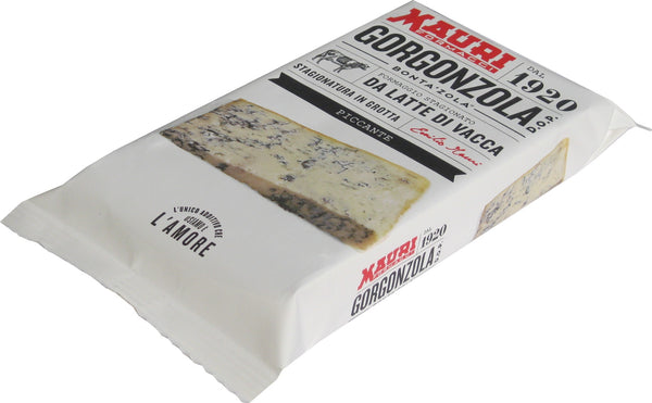 Gorgonzola Piccante DOP 150 gr packaging – 8 pcs x case – 1.2 kg box