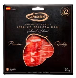 Iberico Ham (PRESLICED & HAND CARVED) 100% acorn fed – 70 gr