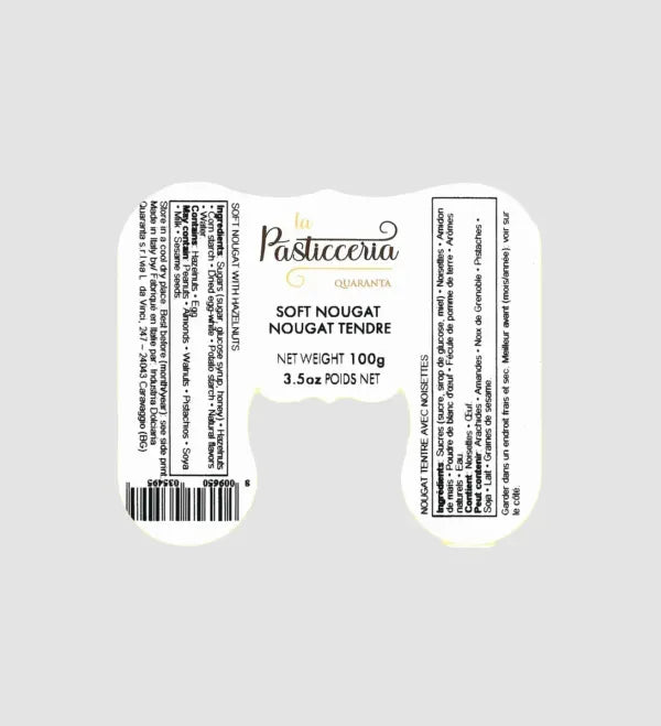 Soft Nougat Bar 100 gr Hazelnut