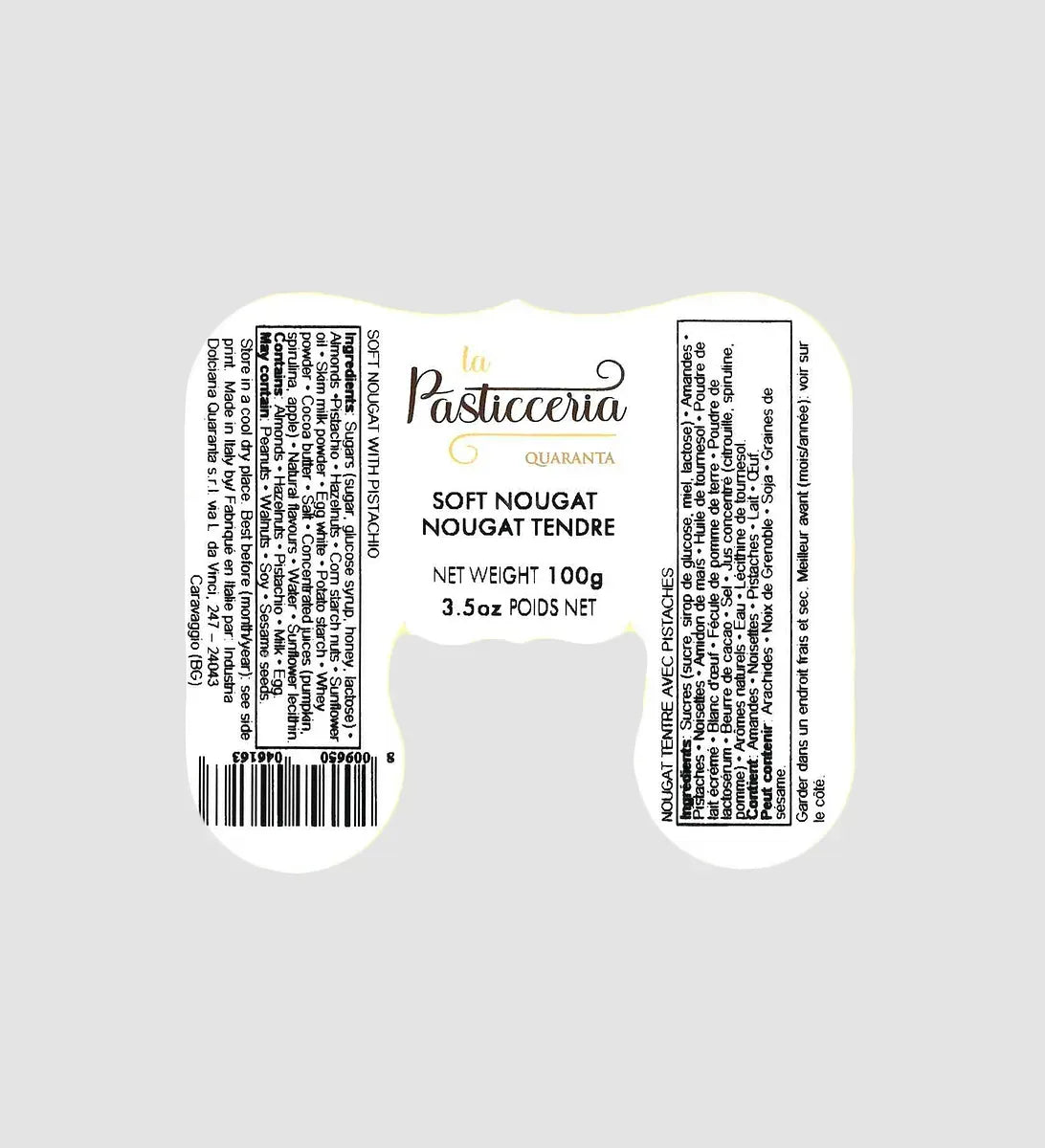 Soft Nougat Bar 100 gr Pistachio