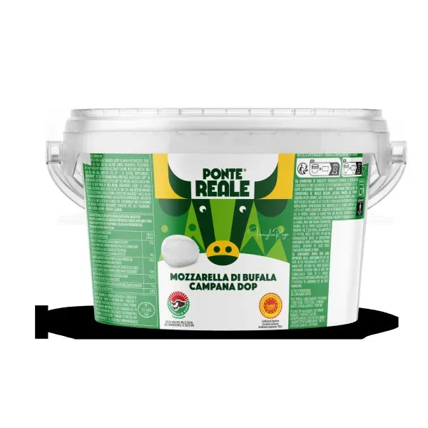 Buffalo Mozzarella DOP 125 gram x 16 pcs – 2 kg bucket