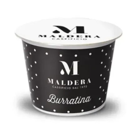 Burrata Cheese 125 g [no head] Retail – 11 cups x cs – 1.375 kg Box